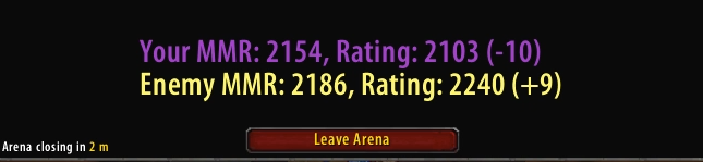 [Arena] Dump Rating & MMR