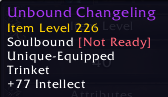 Unbound Changeling Tooltip Status