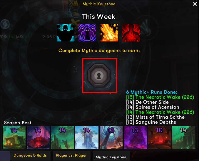 Weekly Vault Buttons & Mythic+ Tracker