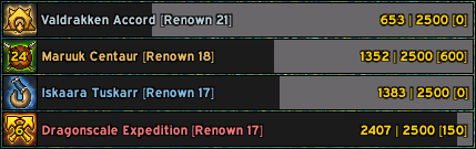 Dragonflight Reputation Tracker