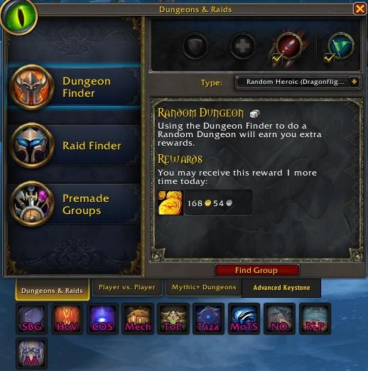 Clickable Dungeon Portals - custom options each dungeon can be shown/hidden