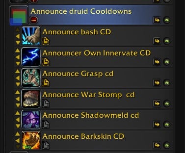 Druid self CD announcer