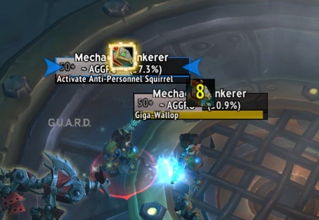 Mechagon Squirrel CD On Nameplate