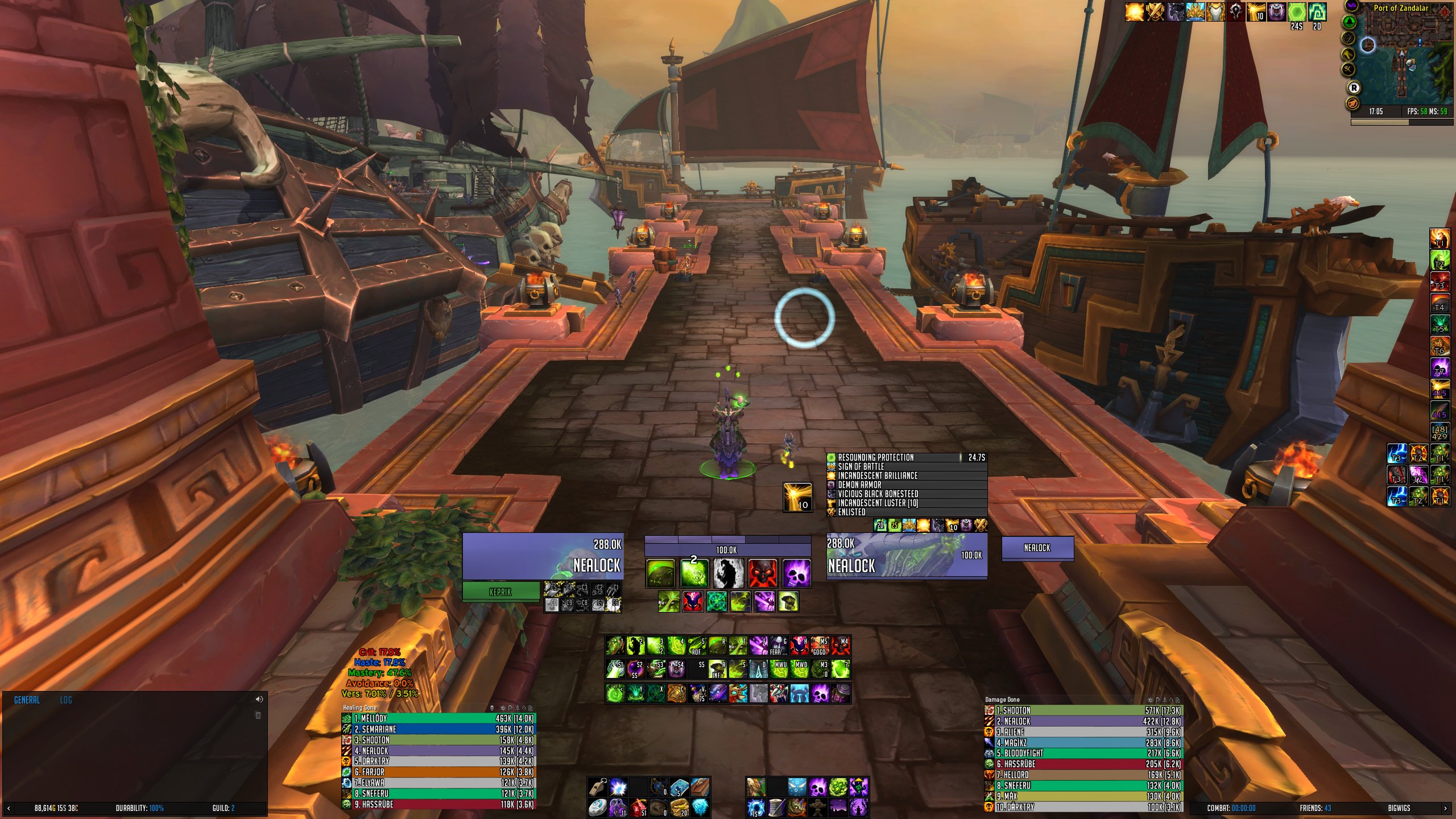 elvui with twitch addons