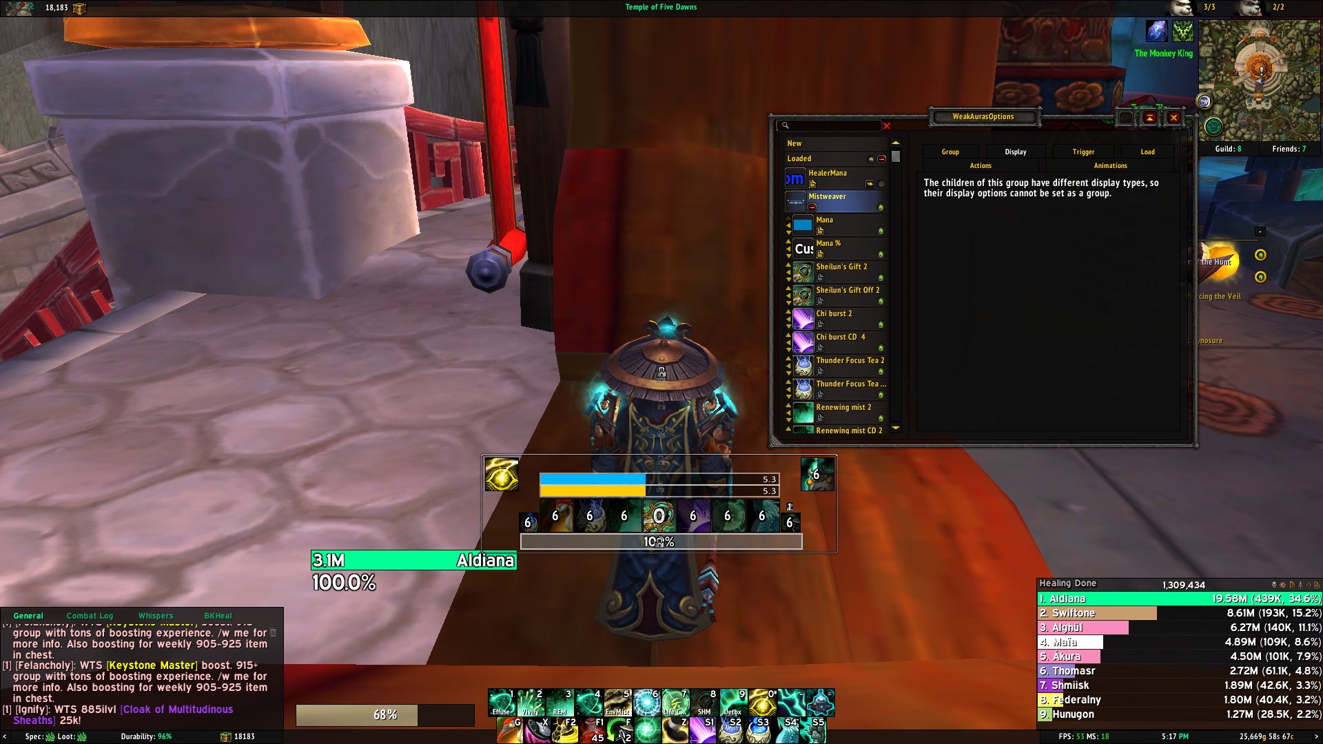 Arcane's Mistweaver UI