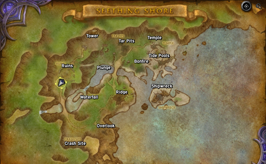 Seething Shore Map Labels