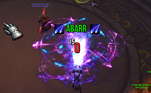 Orb Barrage proc prompt with Arcane Orb CD and stack tracking.