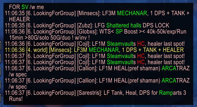 LFG Chat Highlight