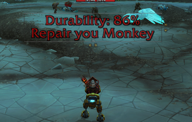 Durability - Shows in Mythic but not in M+