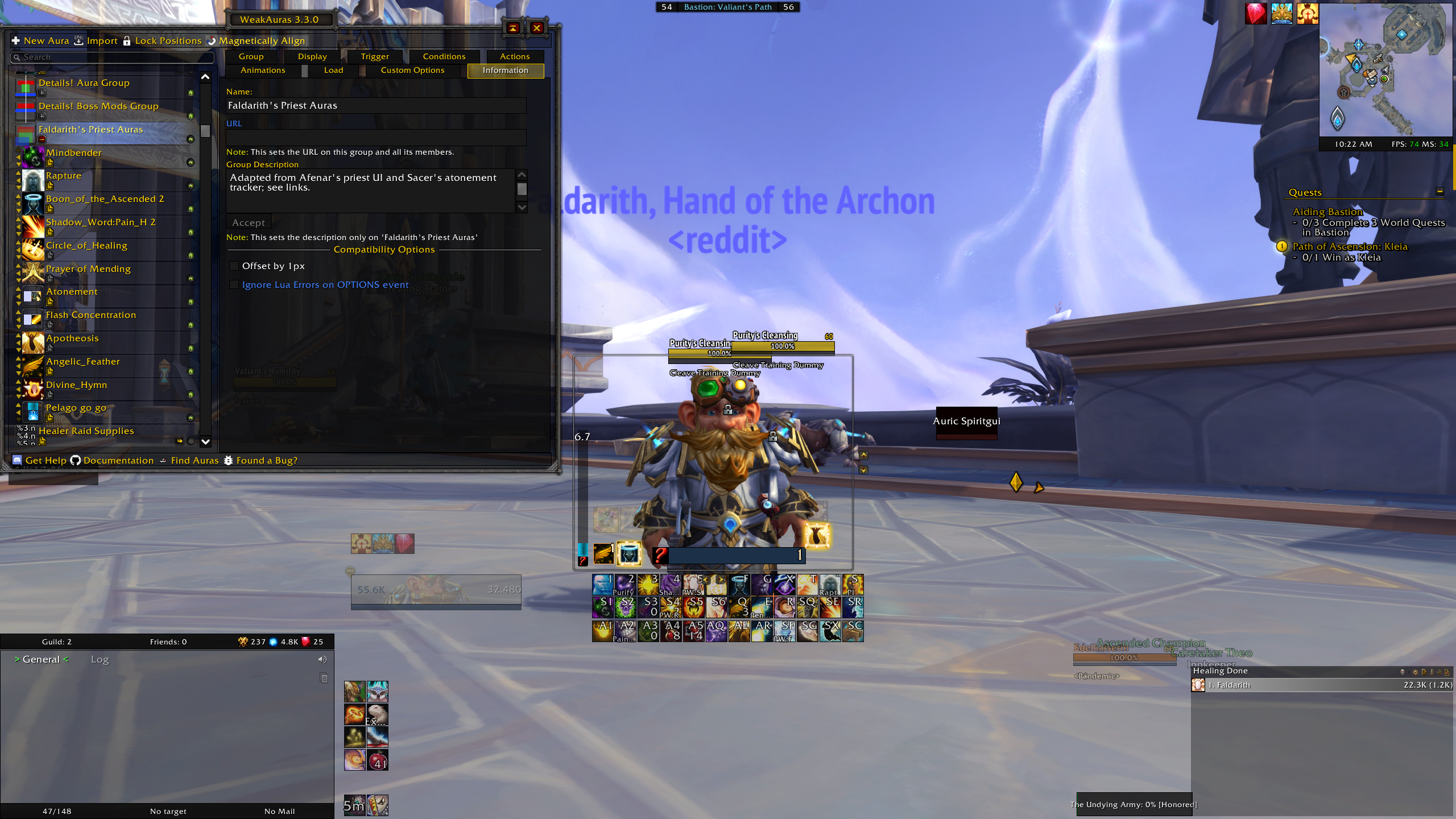 Faldarith's Priest Auras