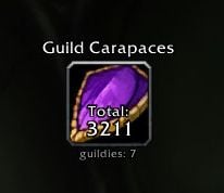 Silithid Carapace Fragment guild count (Scarab Lord)