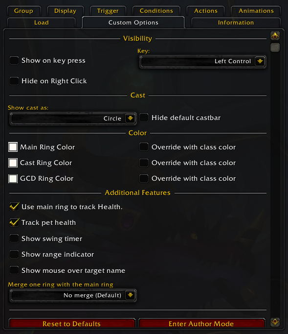 Ultimate Mouse Cursor Screenshots WeakAura World of Warcraft