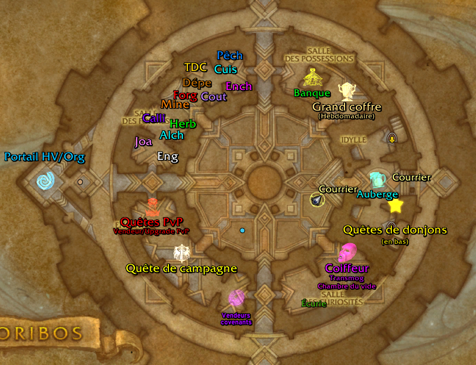Oribos Map Indication ( French ) Screenshots WeakAura World of Warcraft