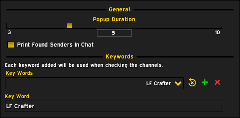 Trade Chat Scanner - Crafters