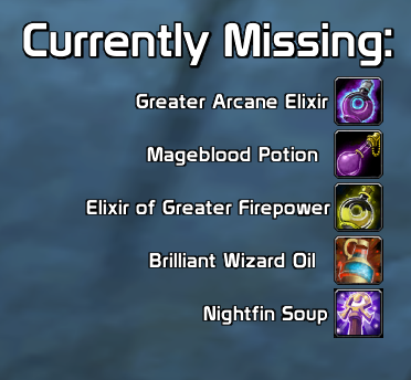 Consumable Check List Mage