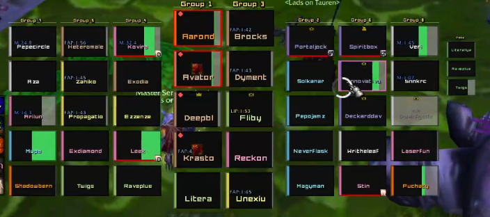 Kovira's "Inside-Out" 40-man Raid Frames