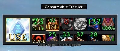 Shadowlands Consumable Tracker / Readycheck - Clickable