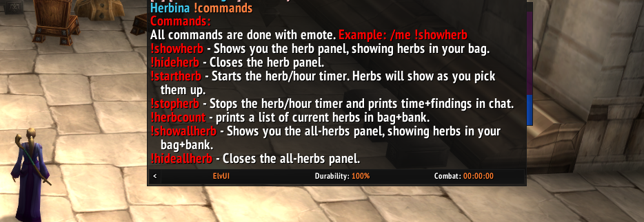 Herb /hour tracker - command based triggering.