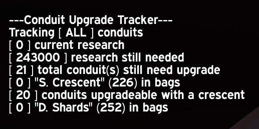 Conduit Upgrade Tracker