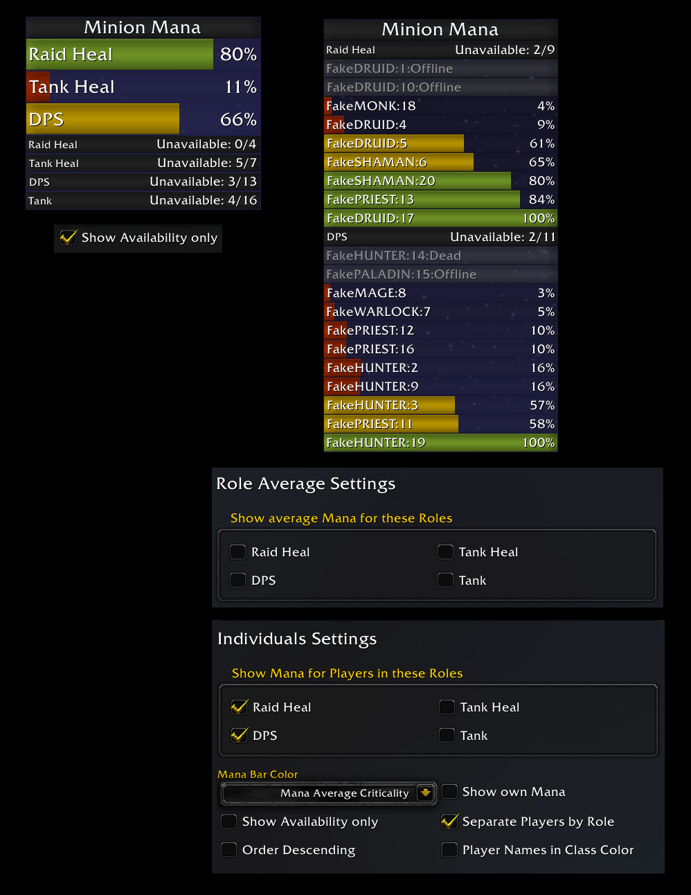 Minion Mana - Raid / Group Mana Tracker Screenshots - WeakAura - World ...