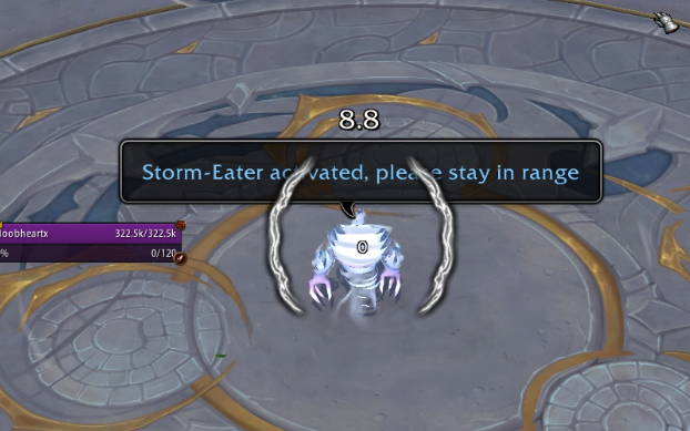 Storm-Eater's boon timer and chat countdown