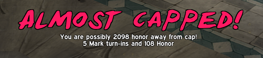 Almost Capped WeakAura World Of Warcraft