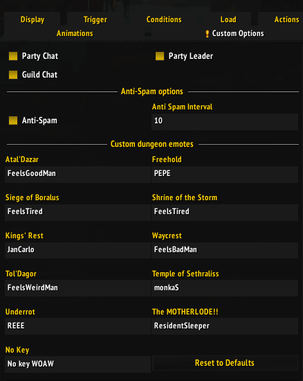 M+ !keys SL w/ Twitch emotes - Custom Options Screenshots - WeakAura ...