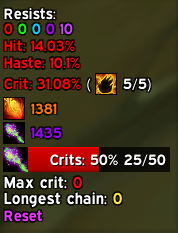 Pytte's Warlock stats [TBC]