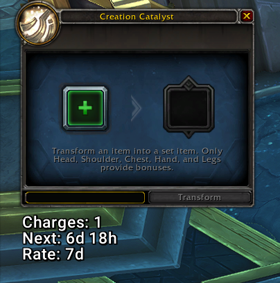 Creation Catalyst: Charge Info